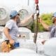 Euliss technicians with propane tanks
