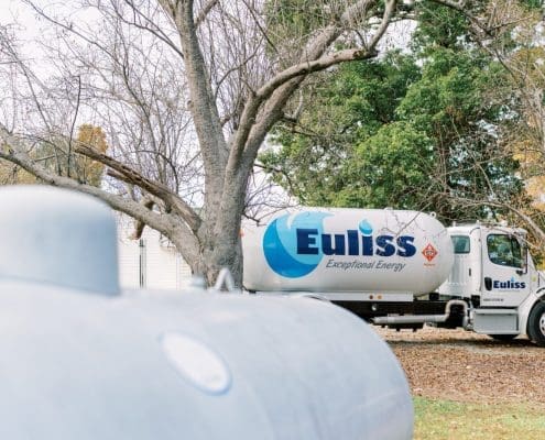 propane tank next to Euliss truck
