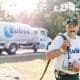 Euliss delivery driver filling up a propane tank.