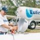 Stephen Smith, one of Euliss's propane delivery drivers filling up a propane tank.