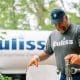 Euliss employee by a propane tank